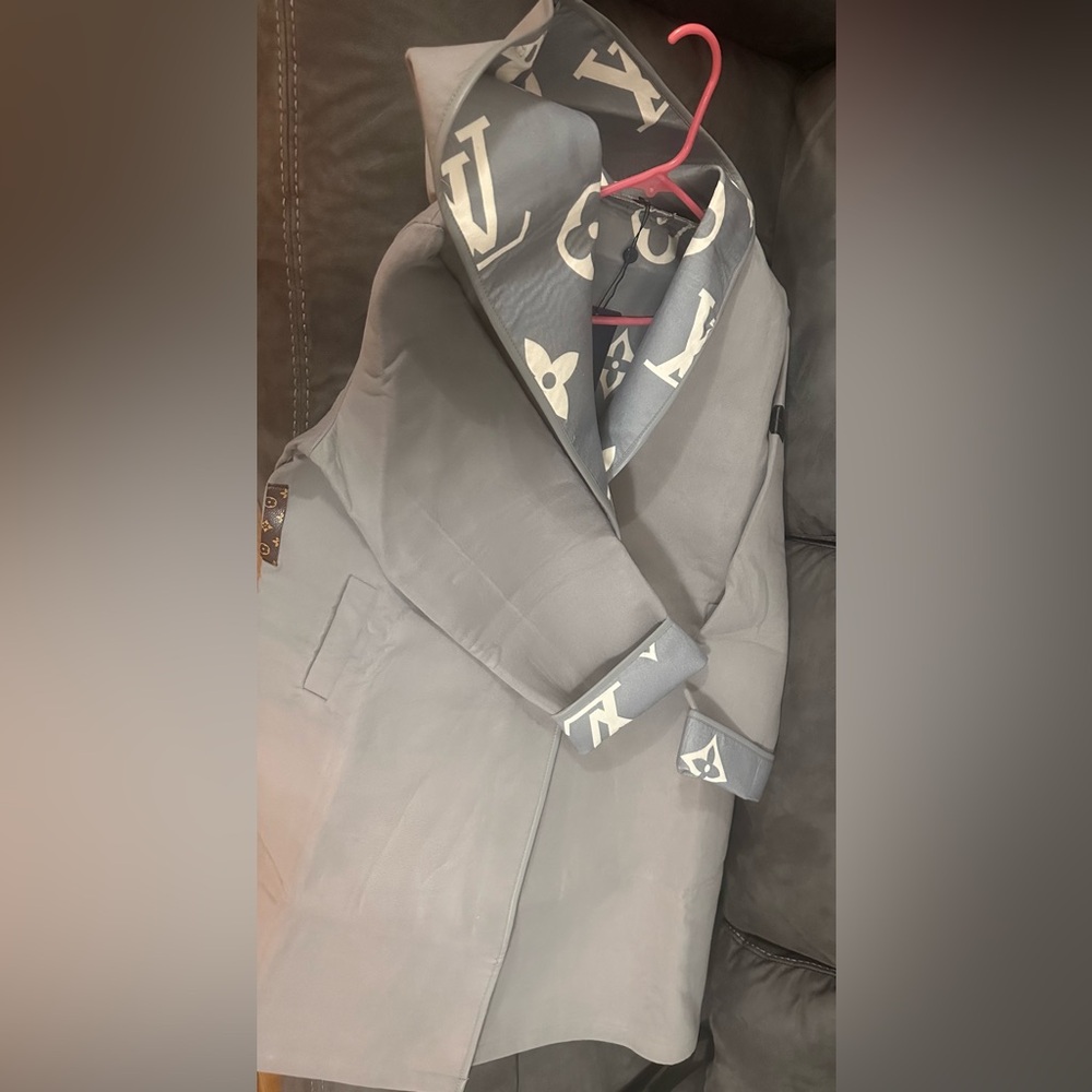 Gray Monogrammed Coat